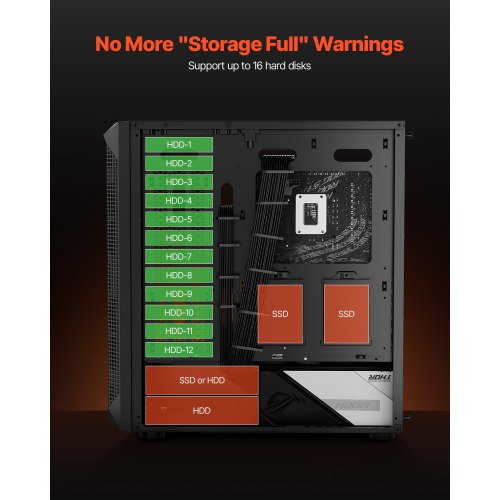 PC Gaming Case MidTower Computer Case with HighAirflow Tempered Glass