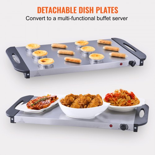 Electric Buffet Server Food Warmer 256 x 15 Portable Stainless Steel
