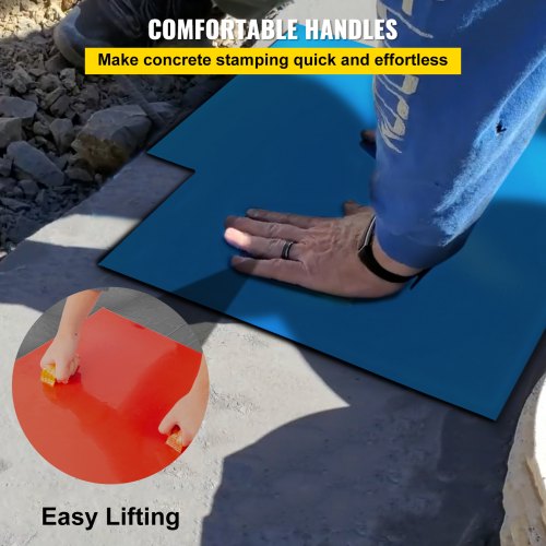 Concrete Texturing Skin 24X24 Stamps Mats Set Polyurethane Stamping Slate 4