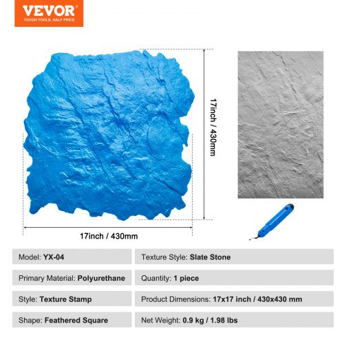 Concrete Stamps Mat 18 x 18 in Concrete Texturing Skin Polyurethane Stamp