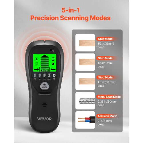 Stud Finder Wall Scanner 5 In 1 Electronic Detector With Smart Sensor