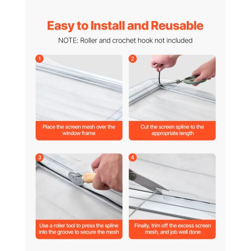 Window Screen Spline 100 ft x 016 in Window Screen Retainer Spline PVC