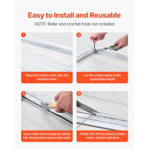 Window Screen Spline 100 ft x 0125 in Window Screen Retainer Spline PVC