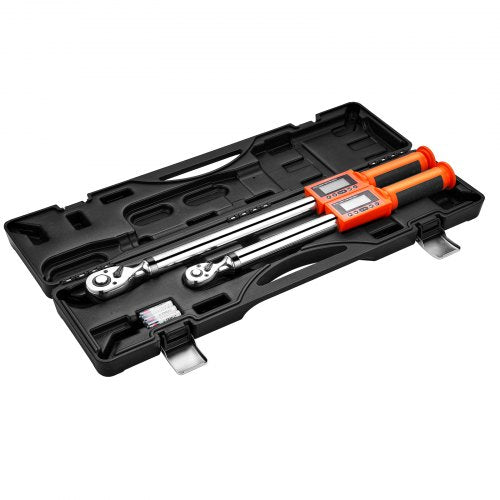 Digital Torque Wrench Set 2 Pieces 12 38 Inch Drive 72Tooth ±2 High