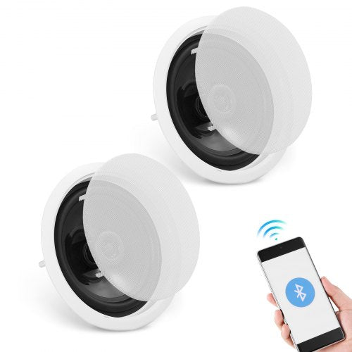 2 PCs 65 Bluetooth in Ceiling Speakers 150W Flush Mount Ceiling