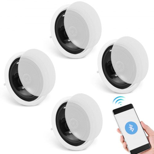 4 PCs 65 Bluetooth in Ceiling Speakers 150W Flush Mount Ceiling