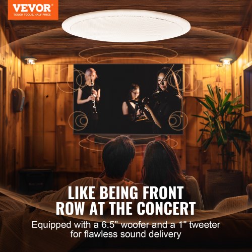 6.5 Inch in Ceiling Speakers 150Watts Flush Mount Ceiling inWall