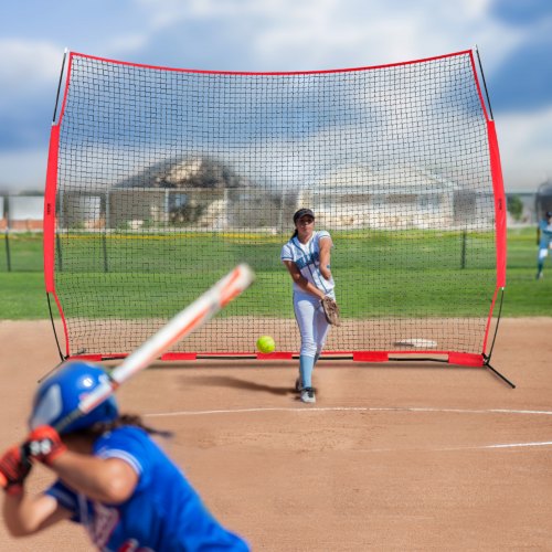 Barricade Backstop Net 12x9 ft Ball Sports Barrier Netting Portable