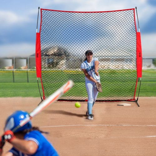Barricade Backstop Net 7x7 ft Ball Sports Barrier Netting Portable