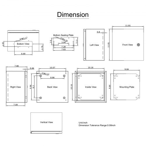 NEMA Stainless Steel Enclosure 12 x 12 x 8 NEMA 4X Steel Electrical