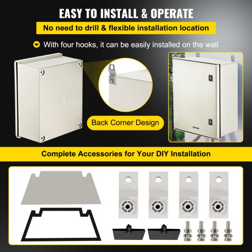NEMA Enclosure 20 x 16 x 8 inches NEMA 4X Fiberglass Steel Electrical Box