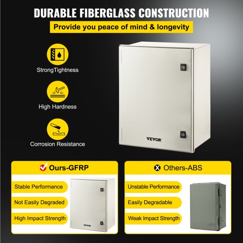 NEMA Steel Case 24x20x9 NEMA 4X Fiberglass Electric Enclosure IP66 Water