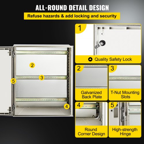 NEMA Steel Case 24x20x9 NEMA 4X Fiberglass Electric Enclosure IP66 Water