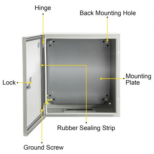NEMA Metal Case 8x8x6 NEMA 4X Metal Electric Enclosure IP66 Water Dust