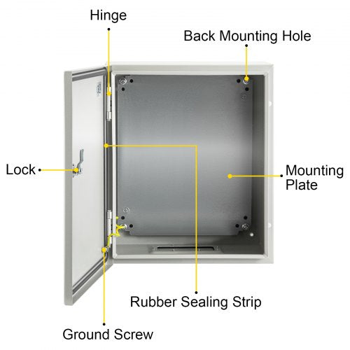 NEMA Metal Case 10 x 8 x 6 NEMA 4X Metal Electric Enclosure IP66 Water