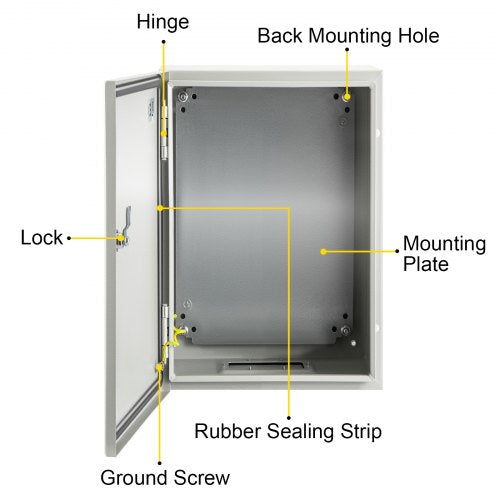 NEMA Steel Enclosure 12×8×6NEMA 4X Steel Electrical BoxIP66 Waterproof