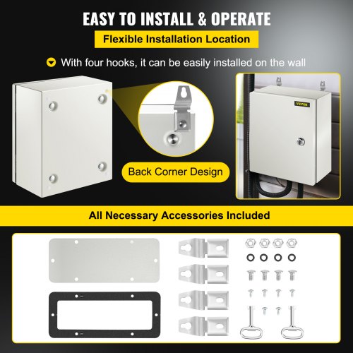 NEMA Steel Enclosure 12 x 10 x 6 NEMA 4X Steel Electrical Box IP66