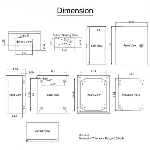 NEMA Steel Enclosure 12 x 10 x 6 NEMA 4X Steel Electrical Box IP66