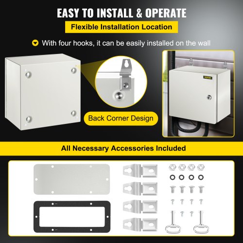 NEMA Steel Enclosure 12 x 12 x 8 NEMA 4X Steel Electrical Box IP66