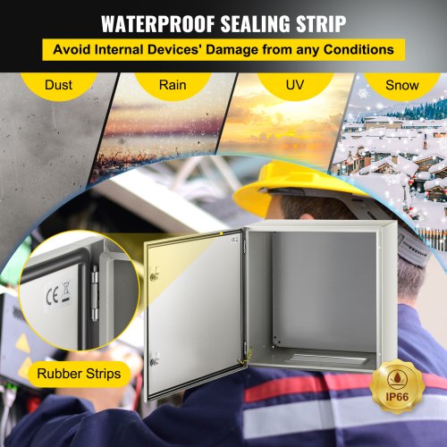 NEMA Metal Case 24x24x12 NEMA 4X Metal Electric Enclosure IP66 Water