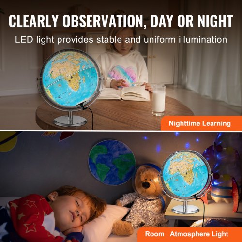 Educational Globe for Kids 10 in254 mm Interactive AR World Globe with AR