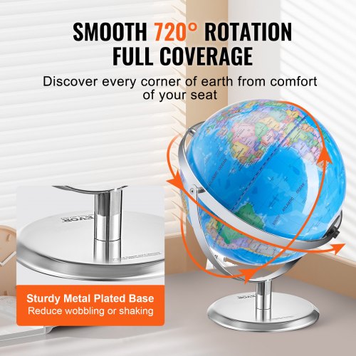 Talking World Globe 9 in228.6 mm Interactive Globe for Kids Early