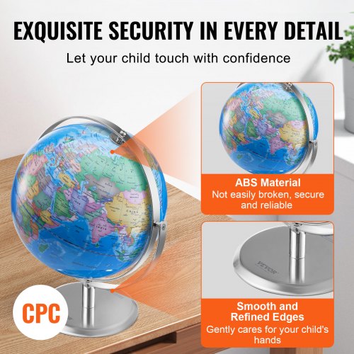 Talking World Globe 9 in228.6 mm Interactive Globe for Kids Early