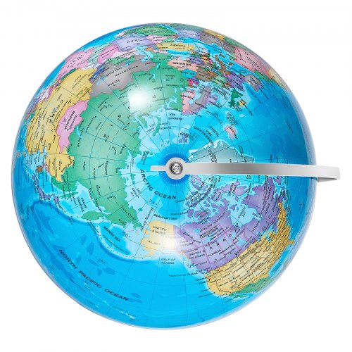 Rotating World Globe with Stand 8 in203.2 mm Educational Geographic Globe