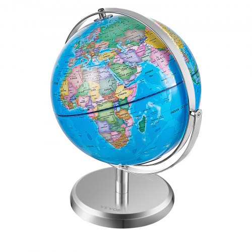 Illuminated World Globe with Stand 9 in228.6 mm Educational Earth Globe