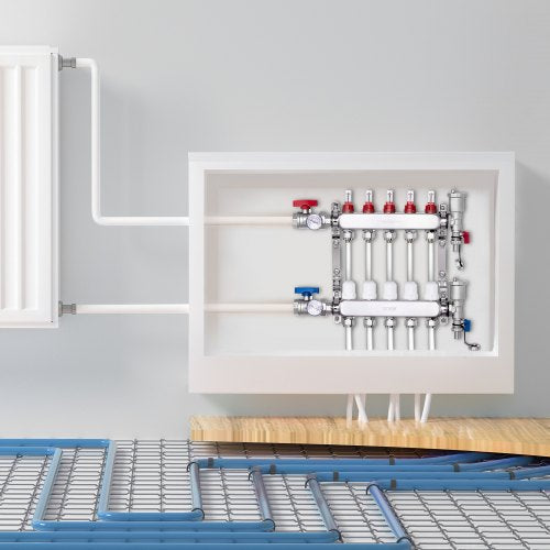 5Branch Radiant Heat Manifold 12 PEX Tubing Floor Heating Manifold Set – 5L