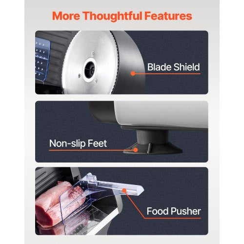 Meat Slicer 180W 75 Electric Deli Food Slicer for Frozen Meat Bread Cheese