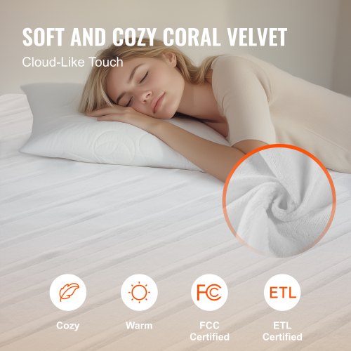 Heated Mattress Pad 78 x 80 in King Electric Bed Warmer with 15 Heat