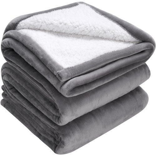 Heated Blanket Electric Throw 50 x 60 Twin Size Soft Flannel Sherpa