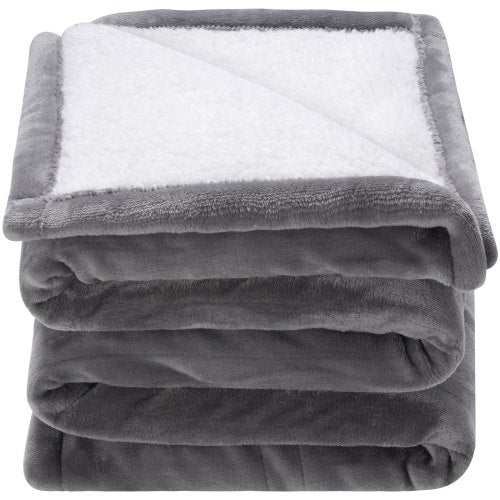 Heated Blanket Electric Throw 50 x 60 Twin Size Soft Flannel Sherpa