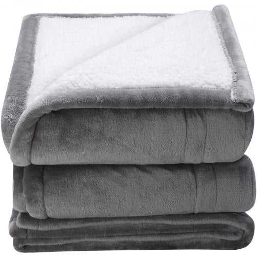 Heated Blanket Electric Throw 50 x 60 Twin Size Soft Flannel Sherpa