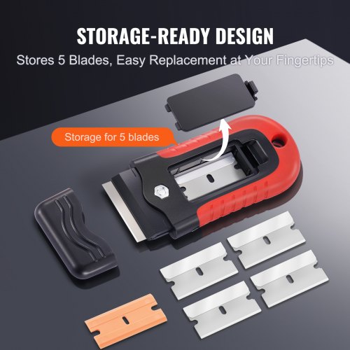 Razor Blade Scraper 15 Extra Blades Locking Scraper Tool with Security