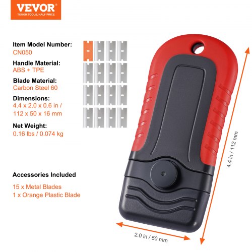Razor Blade Scraper 15 Extra Blades Locking Scraper Tool with Security