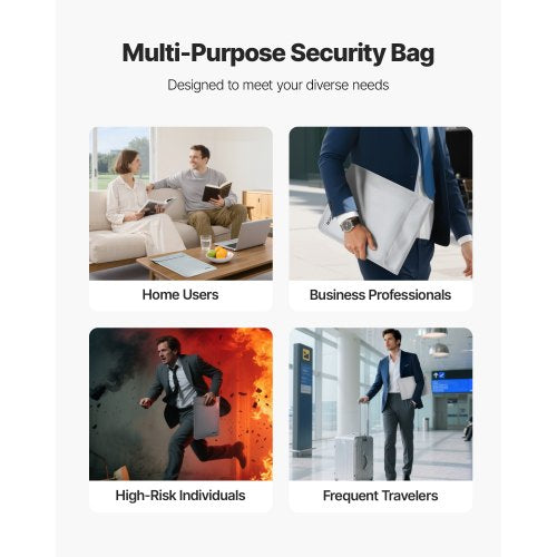 Fireproof Document Bag 2192 Heat Insulated Waterproof With Smooth Zipper