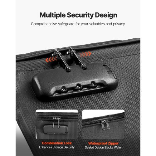 Fireproof Document Bag 1832 Heat Insulated Waterproof With Lock Portable File