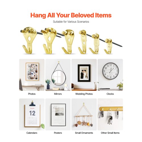130 Pieces Picture Hanging Kit 10Lb 20Lb 30Lb 50Lb 75Lb And 100Lb Hangers