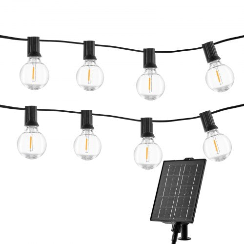 Solar Outdoor String Lights 100FT 2700K Dimmable Patio Lights with Remote