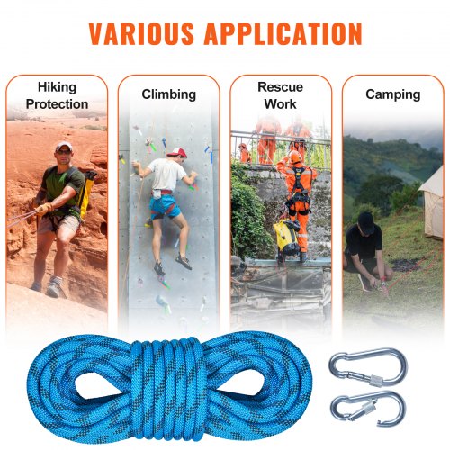 10.5 mm Static Climbing Rope 9.7M ( 32ft ) Outdoor Rock Climbing Rope 25KN