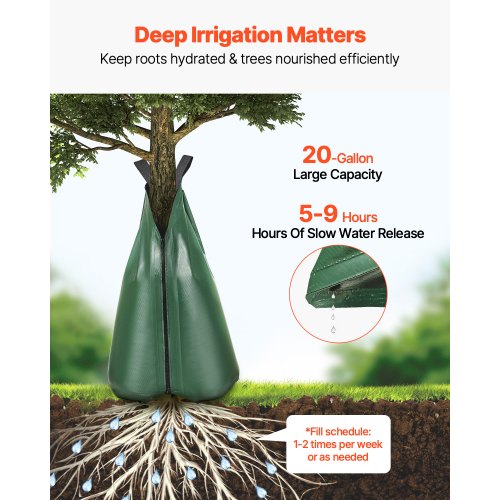 Tree Watering Bag 4 Packs 20 Gallons Watering Bags for New Trees 59 Hours