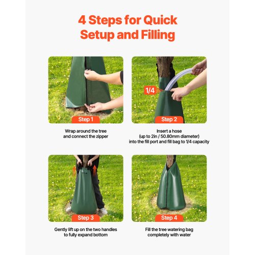 Tree Watering Bag 4 Packs 20 Gallons Watering Bags for New Trees 59 Hours