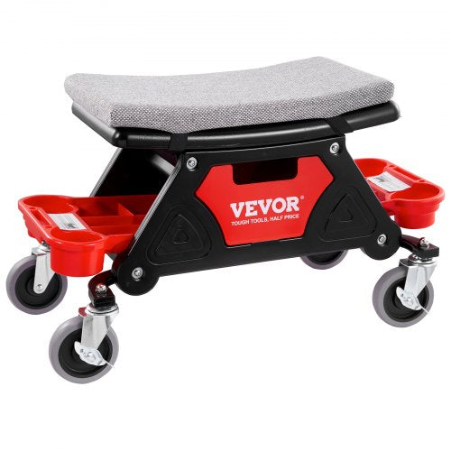 Mechanics Stool 300 LBS Capacity Rolling Mechanic Seat with 4 Wheels with 4