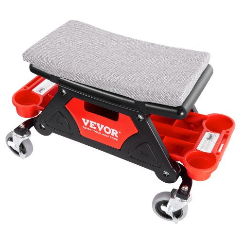Mechanics Stool 300 LBS Capacity Rolling Mechanic Seat with 4 Wheels with 4