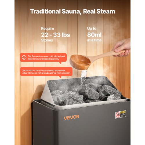 Sauna Heater 2Kw Ac 120V Electric Stove Dry Steam Bath Saunas With Predrilled