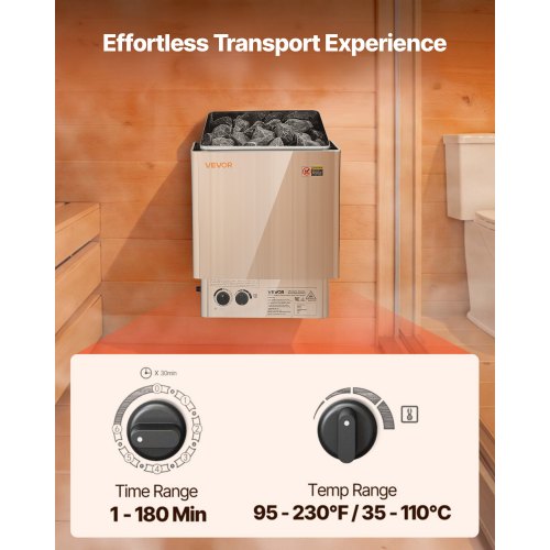 Sauna Heater 6Kw 240V Electric Stove Dry Steam Bath Saunas With Predrilled