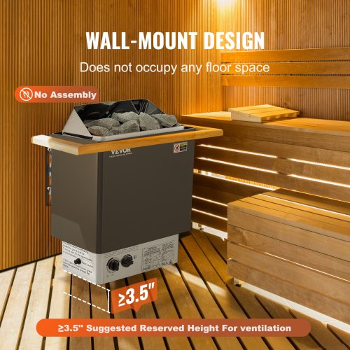 Sauna Heater 3KW 220V Electric Sauna Stove Steam Bath Sauna Heater with BuiltIn
