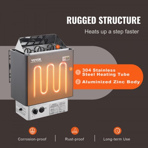 Sauna Heater 4.5KW 220V Electric Sauna Stove Steam Bath Sauna Heater